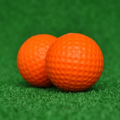 20 pcs Soft Bright Color Light Indoor Outdoor Training Practice Golf Sports Elastic PU Foam Balls 6 Colors: Orange