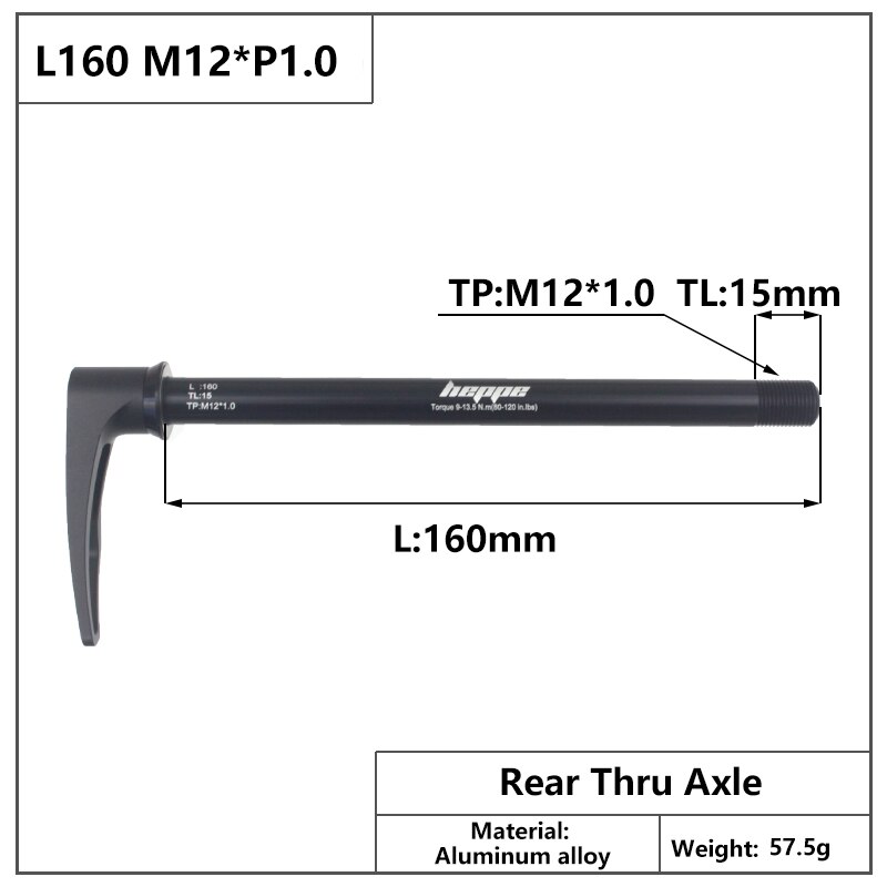 HEPPE MTB Road Bike Thru Axle Front Fork Shaft Skewer 12x100 12x110 Rear Thru Axle 12x142 12x148 Quick Release M12xP1.0/1.5/1.75: VIOLET/紫罗兰