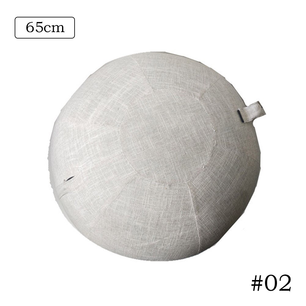 Premium Yoga Bal Beschermende Cover Gym Workout Balance Ball Cover En Onderkant Ring Voor Yoga Gym Oefening Fitness Accessoires: Beige 65cm Cover