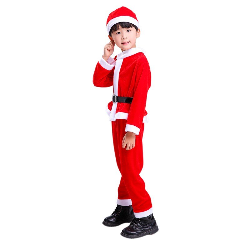 3pcs Christmas Costume Santa Claus Suit Male Costumes Children Clothing Set