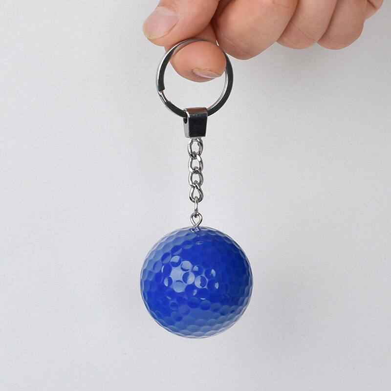 Golf Ball Practice Plastic Sports Home Indoor and Outdoor Resistant Training Red Yellow Blue Green Golf Ball Golf Accessories: Blue Keychain