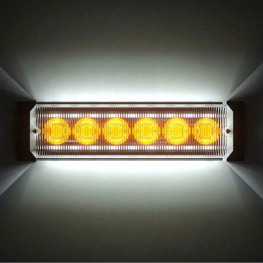 Gult lys lastebil led strobe varsellys grille blitslampe gult trafikklys rundt supersterke bil sidelys