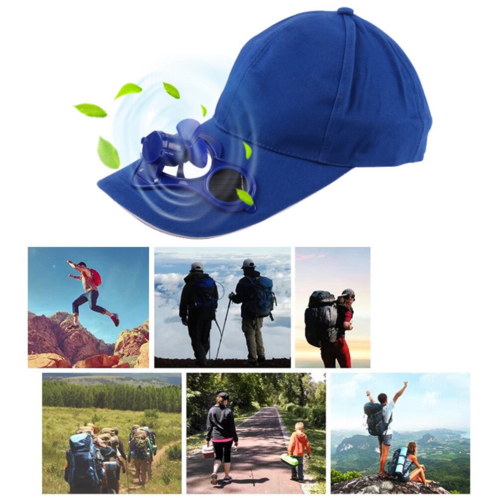 Summer Unisex Outdoor Sports Baseball Caps Hats with Solar Power Cooling Fan