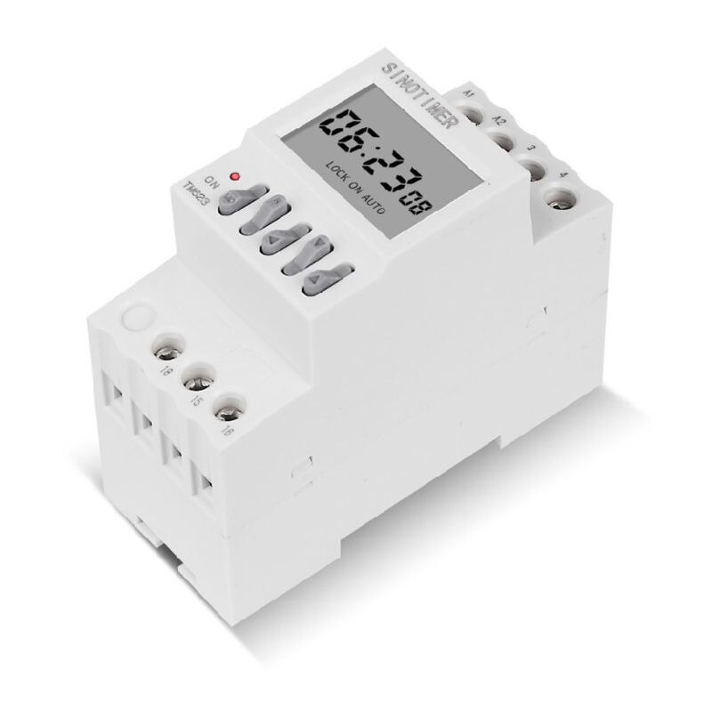 Tm623 220v programmerbar astronomisk tidbrytare med latitud longitud display din rail timer reläkontroll