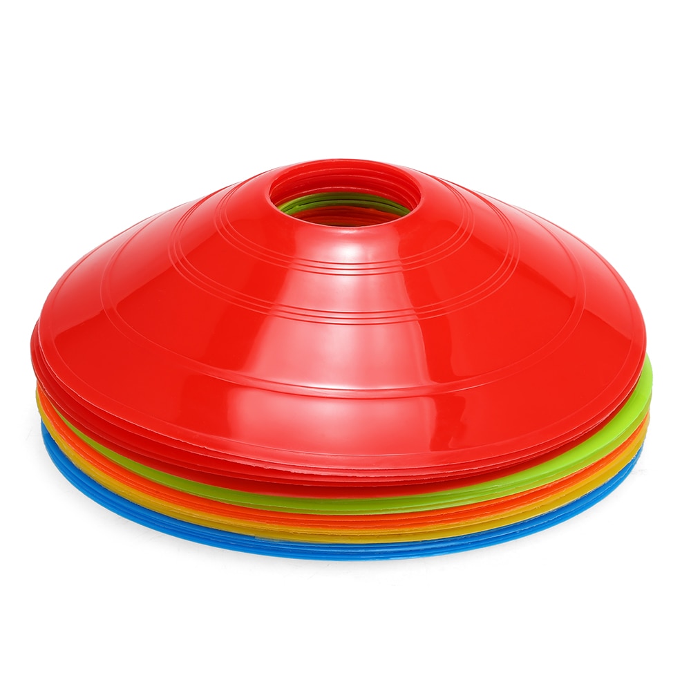 15 stk /25 stk agility disc kegle sæt multi sport trænings rum kegler med plast stand holder til fodbold fodbold bold spil disc