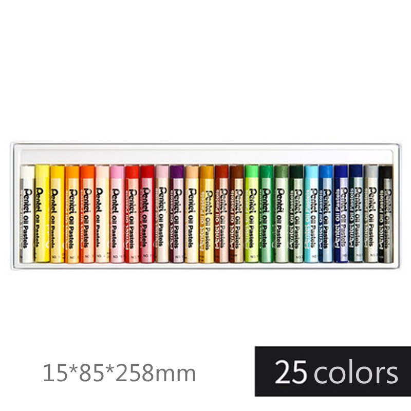 Pentel Oil Painting Stick 12/16/25/36/50 Colors Washable Painting Art Painting Color Pen Set PHN Non-dirty Hands Easy to Colour: 25color