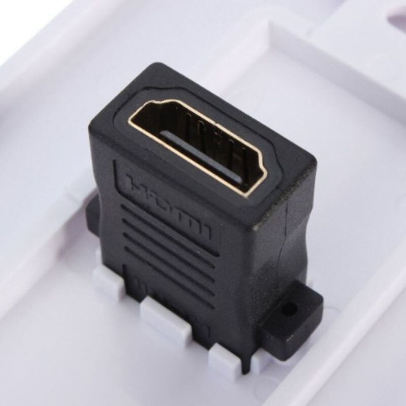 WHITE HDMI LEAD WALL PLATE FULL HD 1080p TV CABLE FACEPLATE SOCKET CONNECTOR