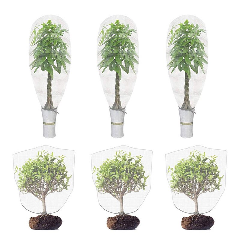 2pcs Insect Net With Drawstring Insect Bird Barrier Netting Mesh Garden Bug Netting Plant Cover Protect Plant Garden Net