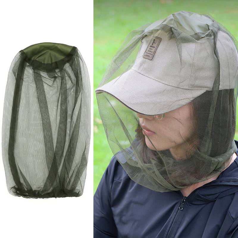 Anti mosquito inseto jardim apicultura chapéu acampamento bug malha cabeça net protetor facial chapéus boné de pesca redes boné de pesca ao ar livre