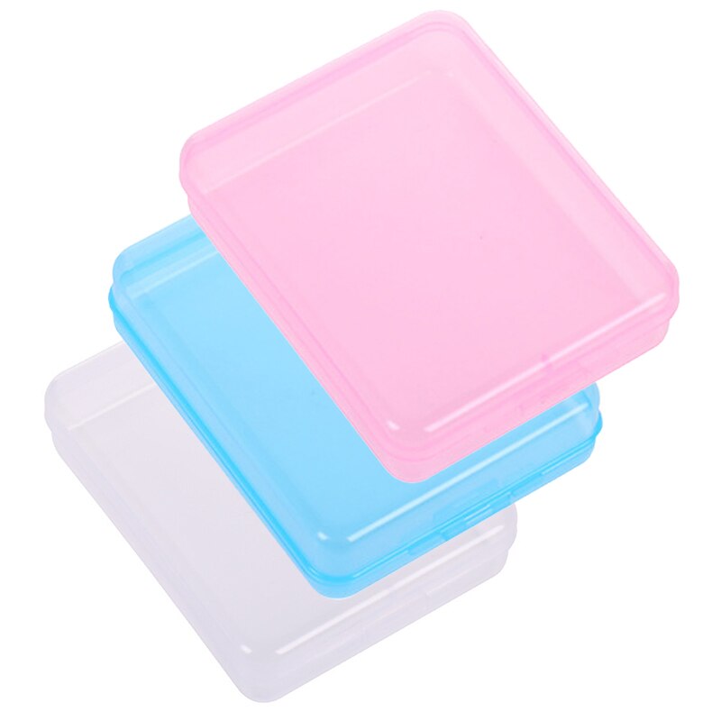 Dustproof Transparent Face Shield Mask Storage Box Moisture-Proof Disposable Face Nose Cover Organizer Holder Mask Storage Case: random color