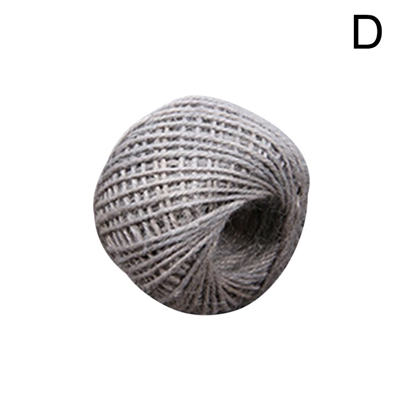 Kleurrijke Jute Twine Linnen Touw String Verpakking Wikkelen Lint 50M Arts Ambachten Diy Geschenkdoos String Cord Wedding Tags decor: 04