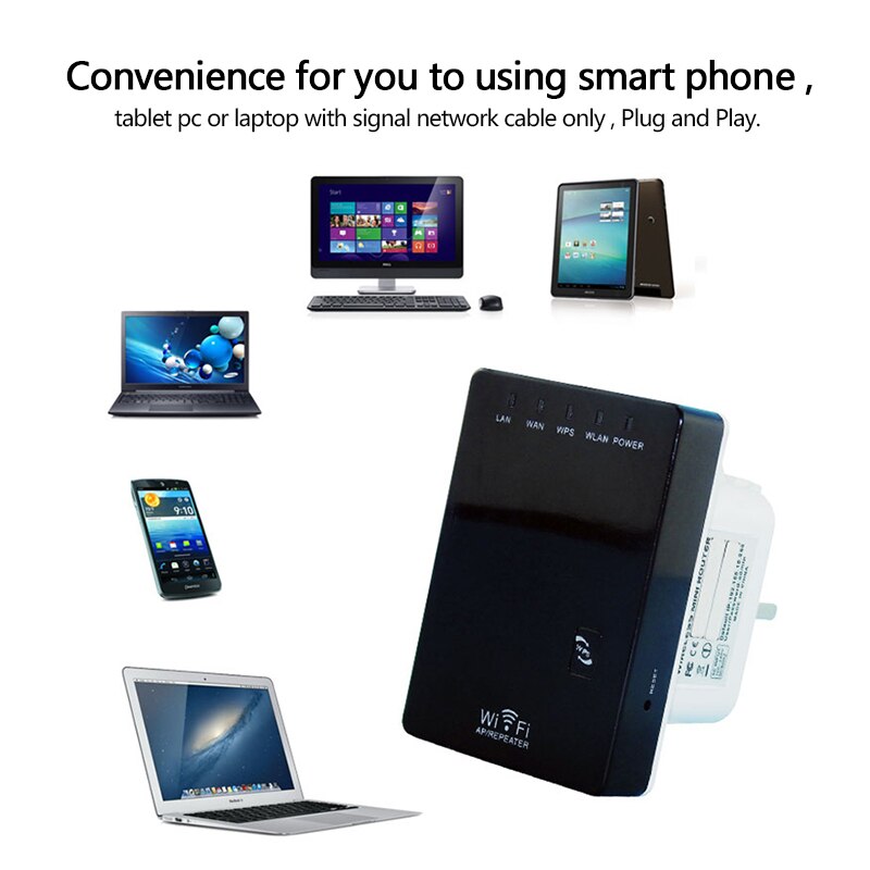 300M Mini Wifi Repeater Router Range Extender 2.4G Wifi Router Signal Booster Amplifier Wireless-N Repeater Switch