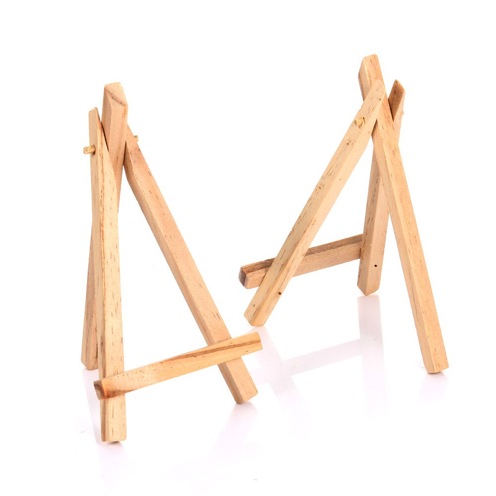 10pcs Mini Wooden Cafe Table Number Easel Wedding Place Name Holder Mobile Stand TI99
