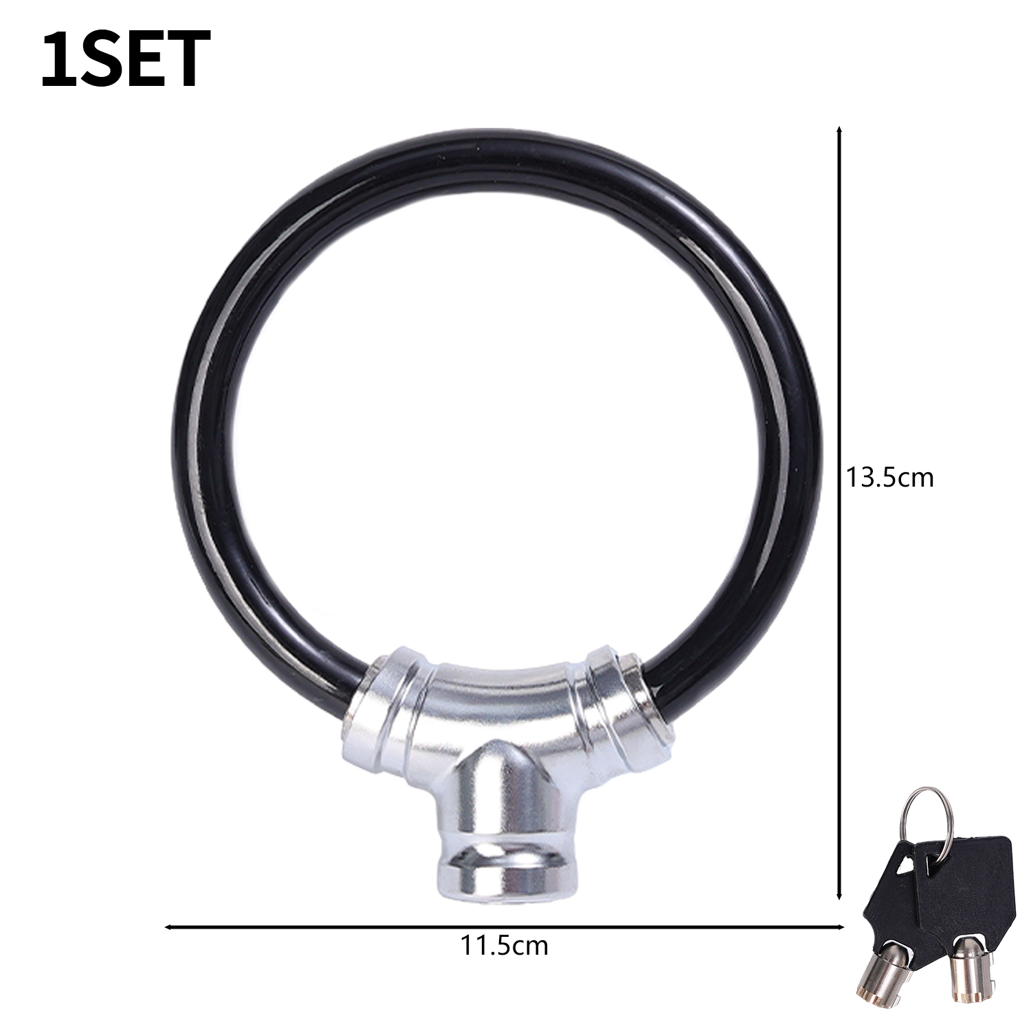 Mountain Bike Locks Portable Key Ring Lock Anti-theft Electric Car Accessories Children Skateboard Waterproof Bold Key Locks: WHITE