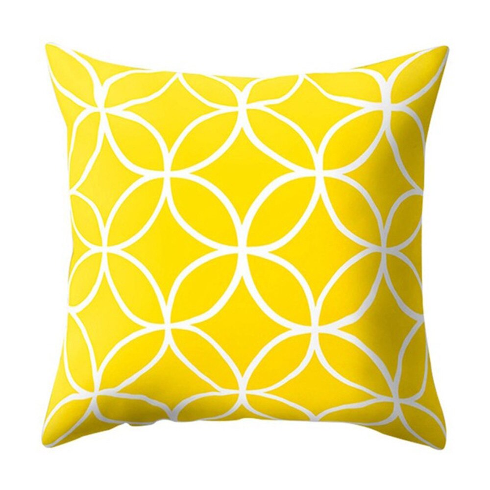 Geel Polyester Geometrische Kussen Ananas Kussen Decoratieve Kussen Voor Sofa Diy Gedrukt Kussen Seat Stoel Kussen: N10919S