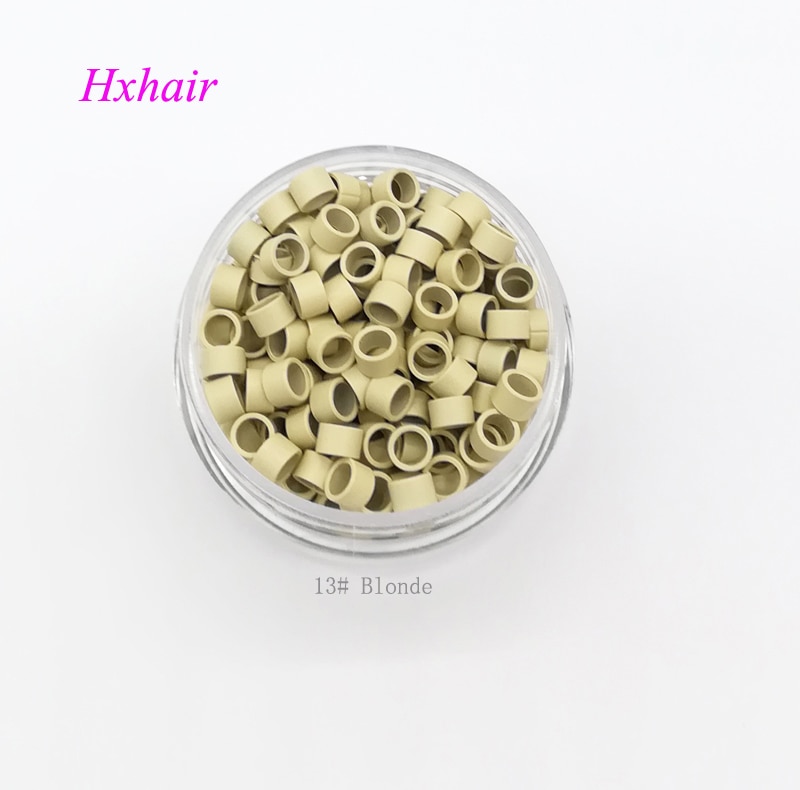 - 1000pcs 4.5mm Aluminium Micro links Without Screw Micro rings Beads Micro tubes extension hair tools