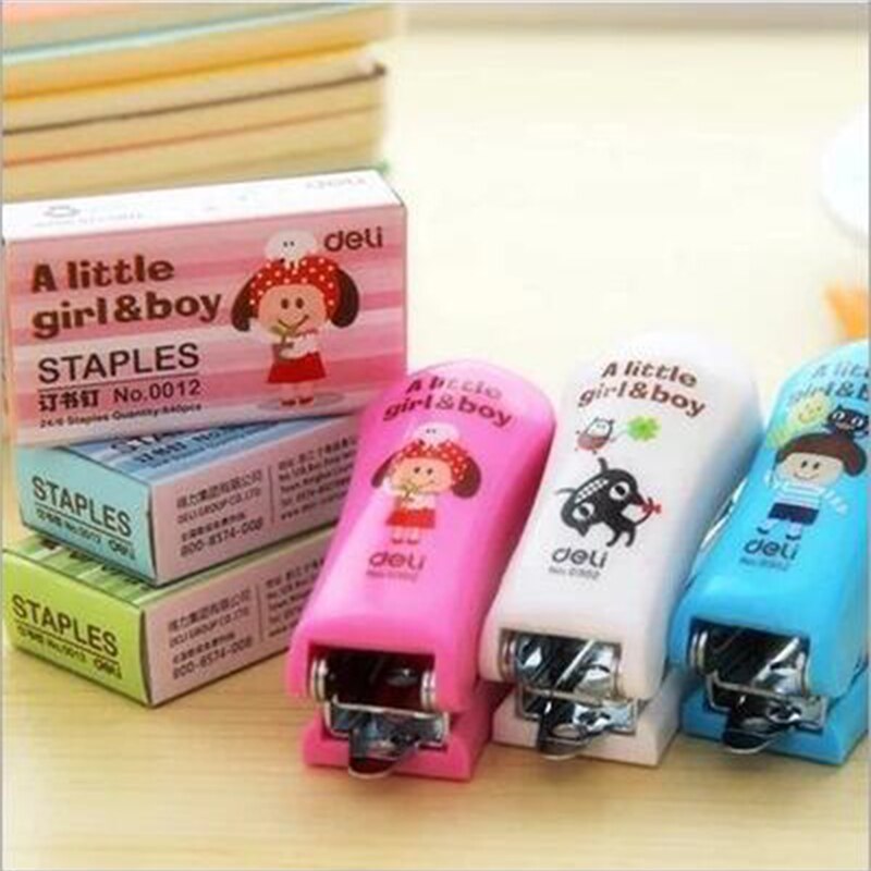 mini cartoon stapler office set stapler school student supplies office and school supplies
