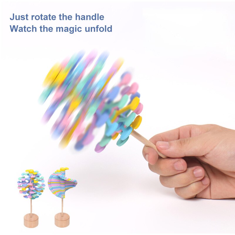 Creatieve Decompressie Fidget Speelgoed Houten Spiraal Antistrss Pop Het Squishy Speelgoed Stress Reliever Art Decoratie