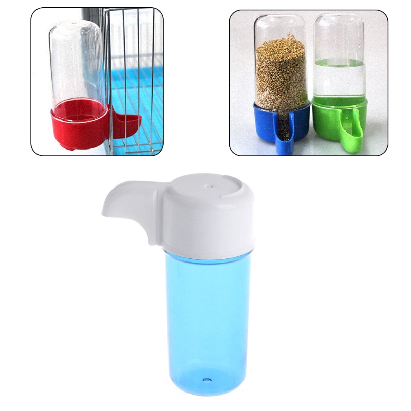 Automatic Bird Feeder Food Water Storage Plastic Parrot Cage Pet Drink Container