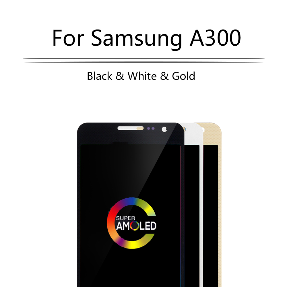 4.5 "Super Amoled Voor Samsung Galaxy A300 Lcd Touch Screen Digitizer A300F A300H Voor Samsung A300 Display A3 Lcd