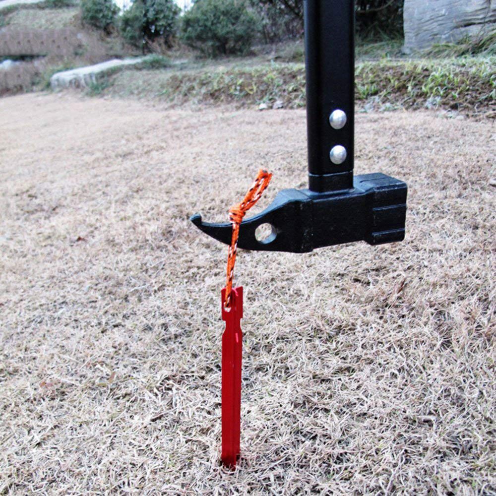 Zeltheringe, rhombische zeltheringe, 7 cm, ultraleichter aluminium-camping-wanderhering mit zugschnüren und tasche,  of 10,er- pack, rot