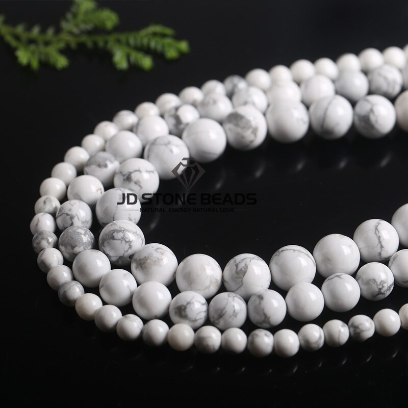 Genuine Natural White Turquoise Beads Howlite Faceted Round Beads Semi-Finished Handmade Matte Frost Stone For Jewelry Making