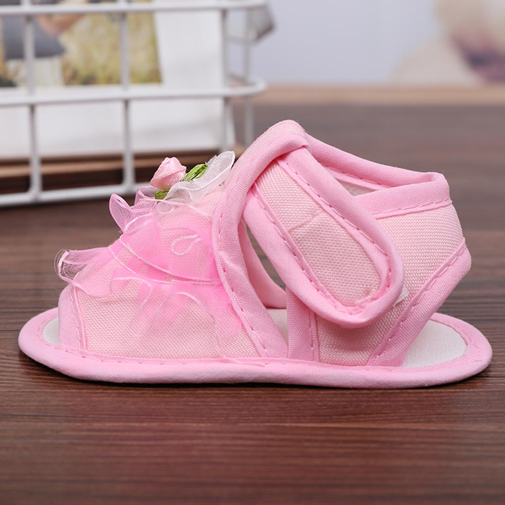 Casual Mode Pasgeboren Baby Baby Kids Meisjes Crib Schoenen Sandalen Zachte Platte Zool Anti-slip Sneakers Bloem Solid Gedrukt schoenen