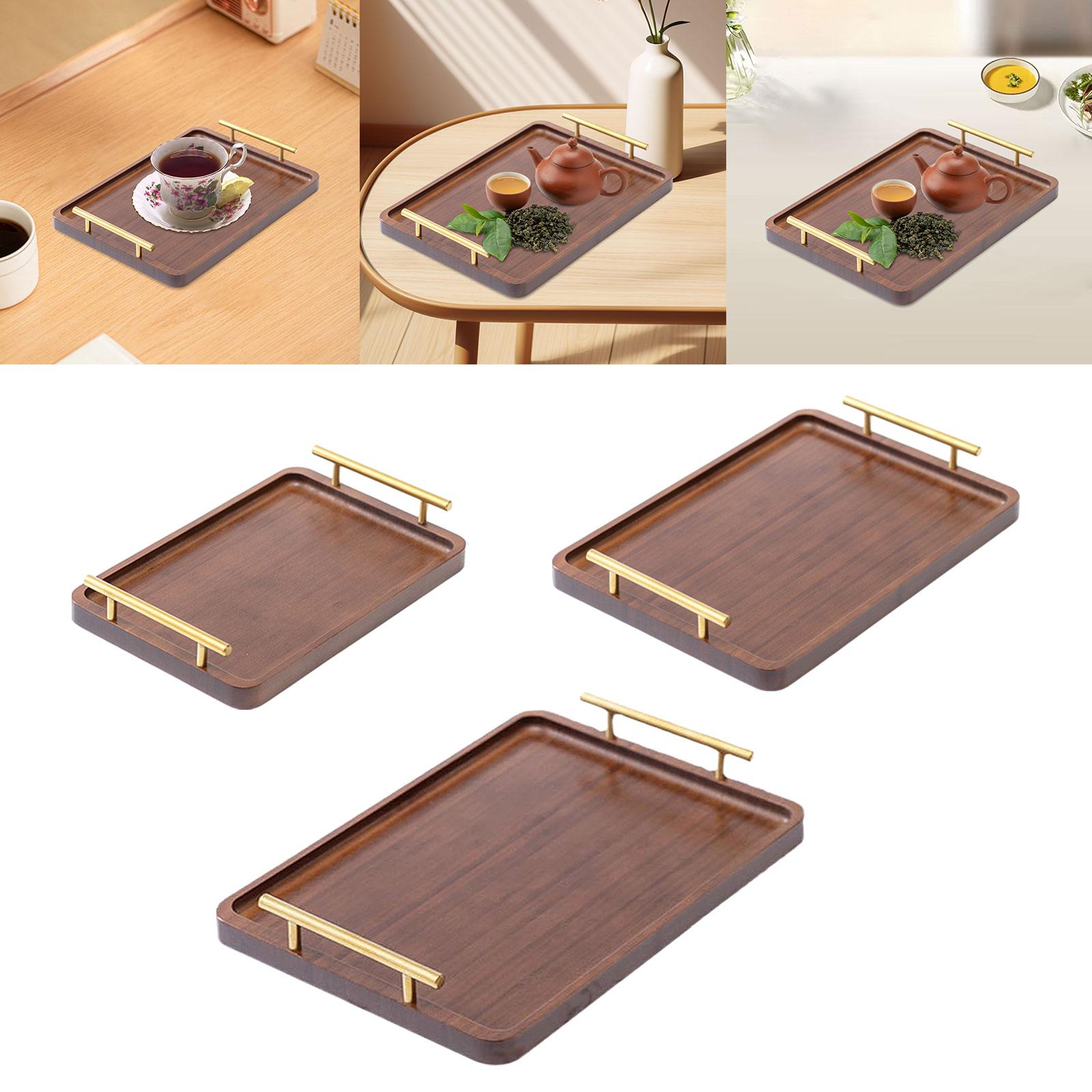 Holz Serviert ablett mit Griffen Brett Snacks Platte Holzplatte Couch tisch Tablett für Party Hochzeit Tisch dekor Theke essen