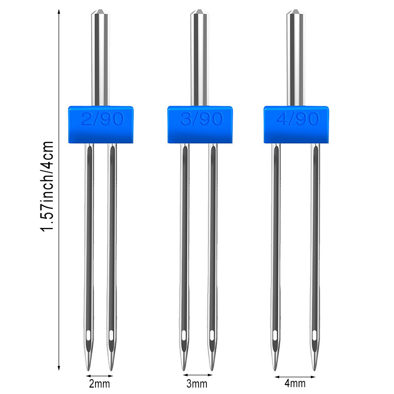 Nonvor Double Needles for Brother Sewing Machine Parts for Househeld Tools Sewing Machine Needles Twin Stretch Machine Needles
