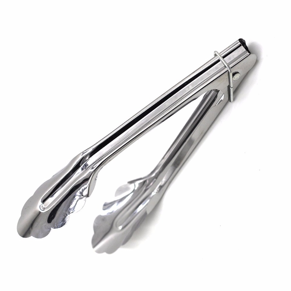 Rustfritt stål fest bbq buffet kamskjell mat servering tang klips