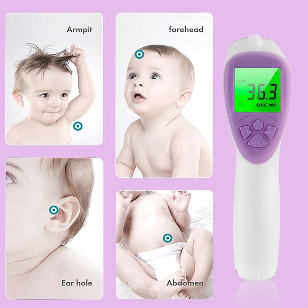OUTAD Digital Infrared Forehead Thermometer LCD IR Thermometer Non-contact IR Infrared Thermometer Temperature Meter with Fever