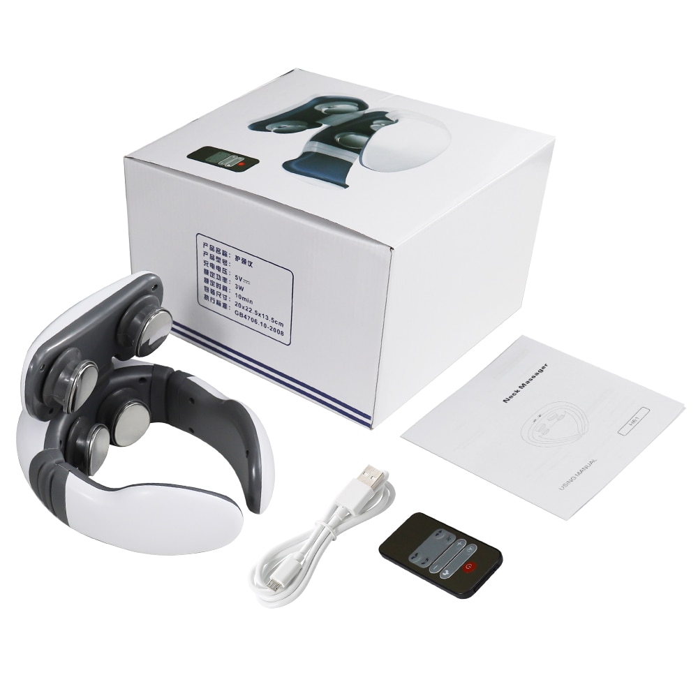 Elektryczny masażer szyi inteligentny szyi i masaż pleców impuls elektryczny ciała masaż odcinka szyjnego relaks 4D terapia magnetyczna masaż