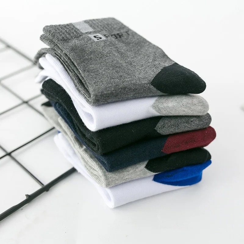 10 pares de medias deportivas de algodón transpirables para hombre, calcetines de fibra de bambú para otoño e invierno, desodorante con absorción de sudor, calcetines de negocios