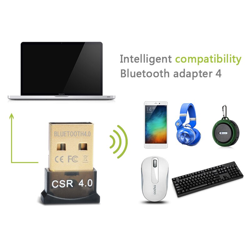 Dongle USB adattatore Wireless compatibile Bluetooth per PC Mini trasmettitore CSR 4.0 convertitore ricevitore musicale ad alta velocità