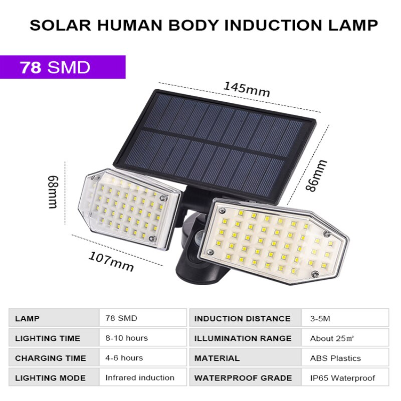 Image showcasing Modern Solar Powered Lights Outdoor Wall Lamp Moti... – Vicedeal