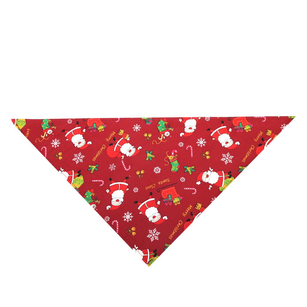 Hond Bandana Accessoires Kerst Kerstman Herten Sjaal Kraag Bib Grooming Driehoekige Bandage Halsbanden voor Kleine Medium Grote: red