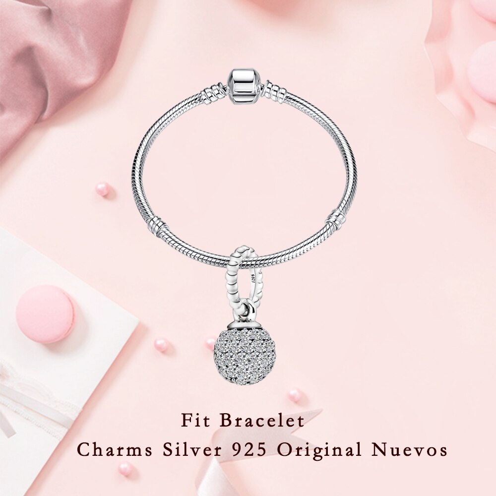 neue Stil Zirkon Charme Perlen 925 Sterling Silber passen Frauen 925 Original Reize Armbänder Anhänger DIY Schmuck Machen