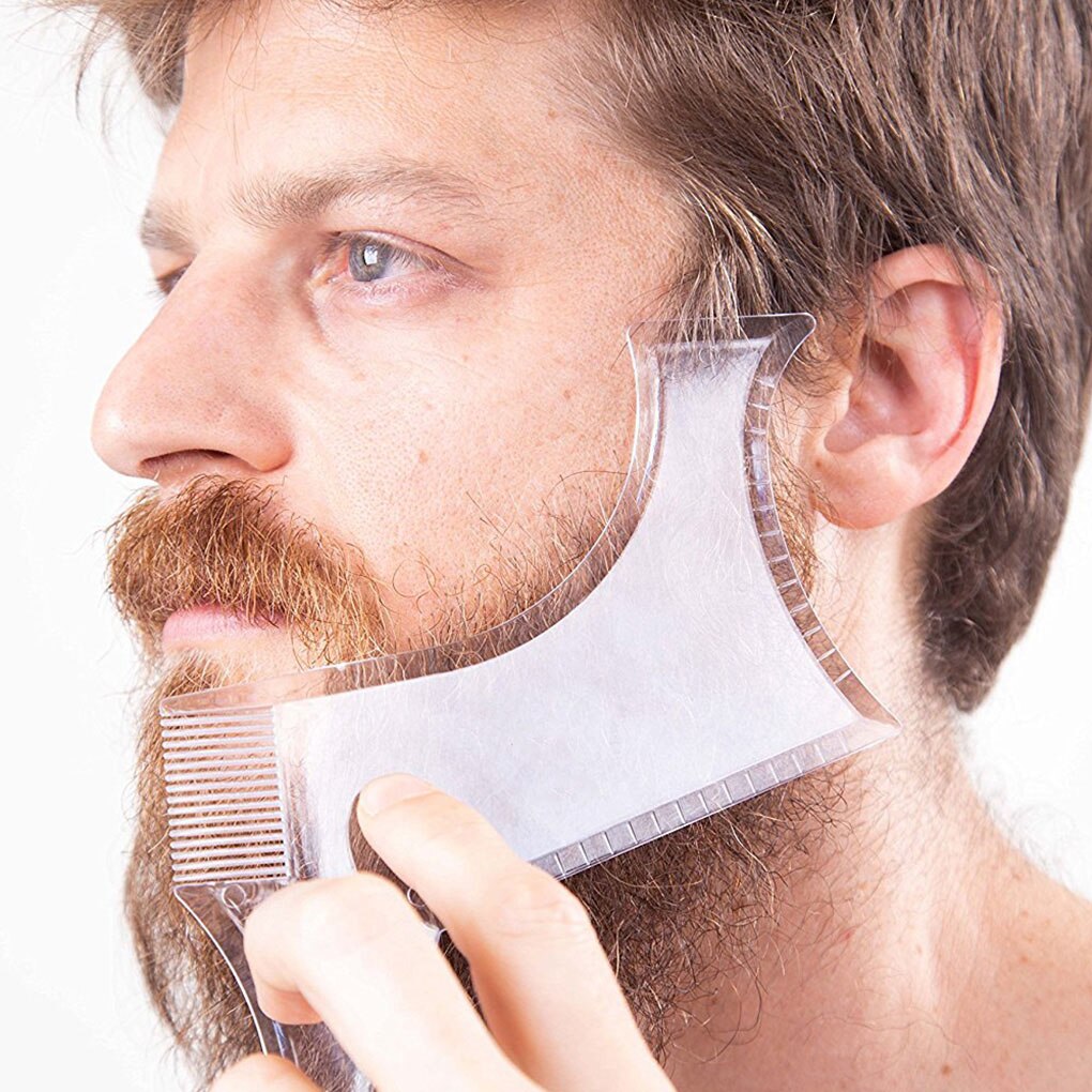 Beard Styling Shaping Tool Template Shaper Stencil Symmetry Trimming Beard Comb Beard Shaper