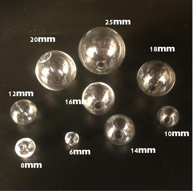 1 Stück 6–25 mm transparente hohle Glaskugel, runde Blasenglasfläschchen mit einem See, Kugeln, Glaskugel, Schmuckzubehör
