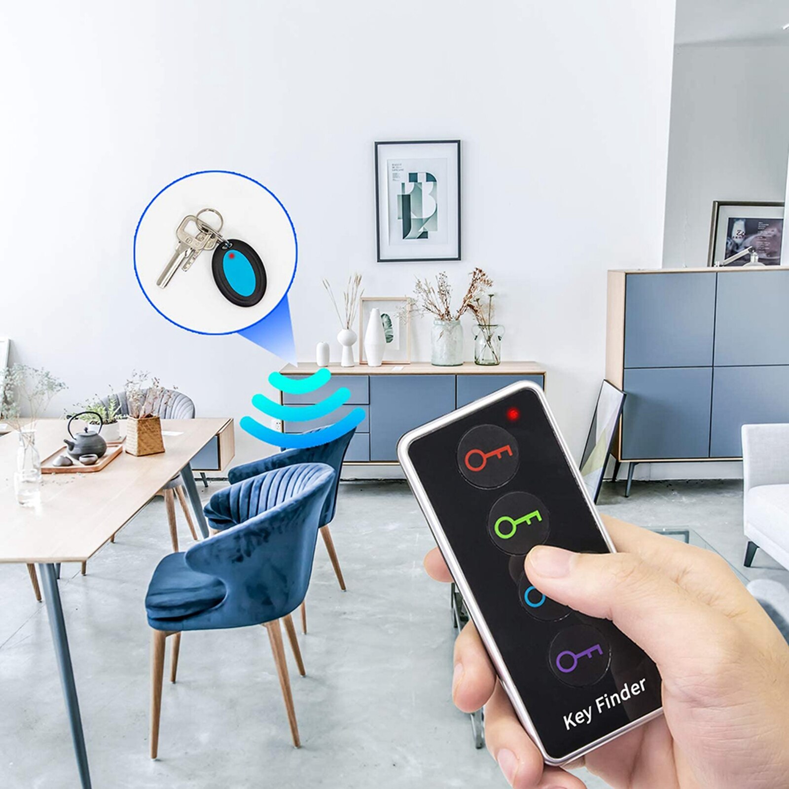 Key Finder Draadloze Locator Tracker Smart Activiteit Tracker Anti-Verloren Voor Telefoon Bagage Tas Huisdier Afstandsbediening Met Torch