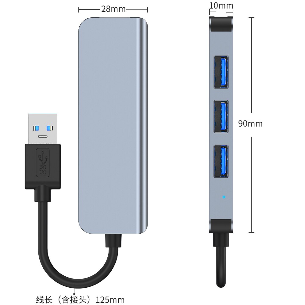 Ein Typ C oder USB 3,0 Adapter Hub Erweitern in 4 USB Docking Bahnhof Für MacBook Laptop praktisch Ipad multi-Schnittstelle U Disk