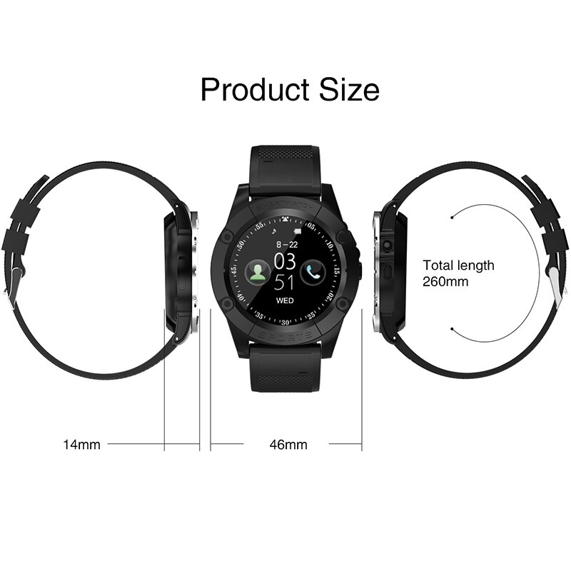 Bluetooth montre intelligente SW98 Smartwatch sommeil Tracker réveil cadran Message rappel d'appel SIM TF caméra Smartwatch pour Android