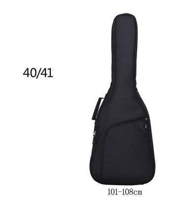 40/41 Inch Oxford Stof Elektrische Gitaar Case Kleurrijke Rand Gig Bag Dubbele Bandjes Pad 8 Mm Katoen Verdikking soft Cover Rugzak: Black