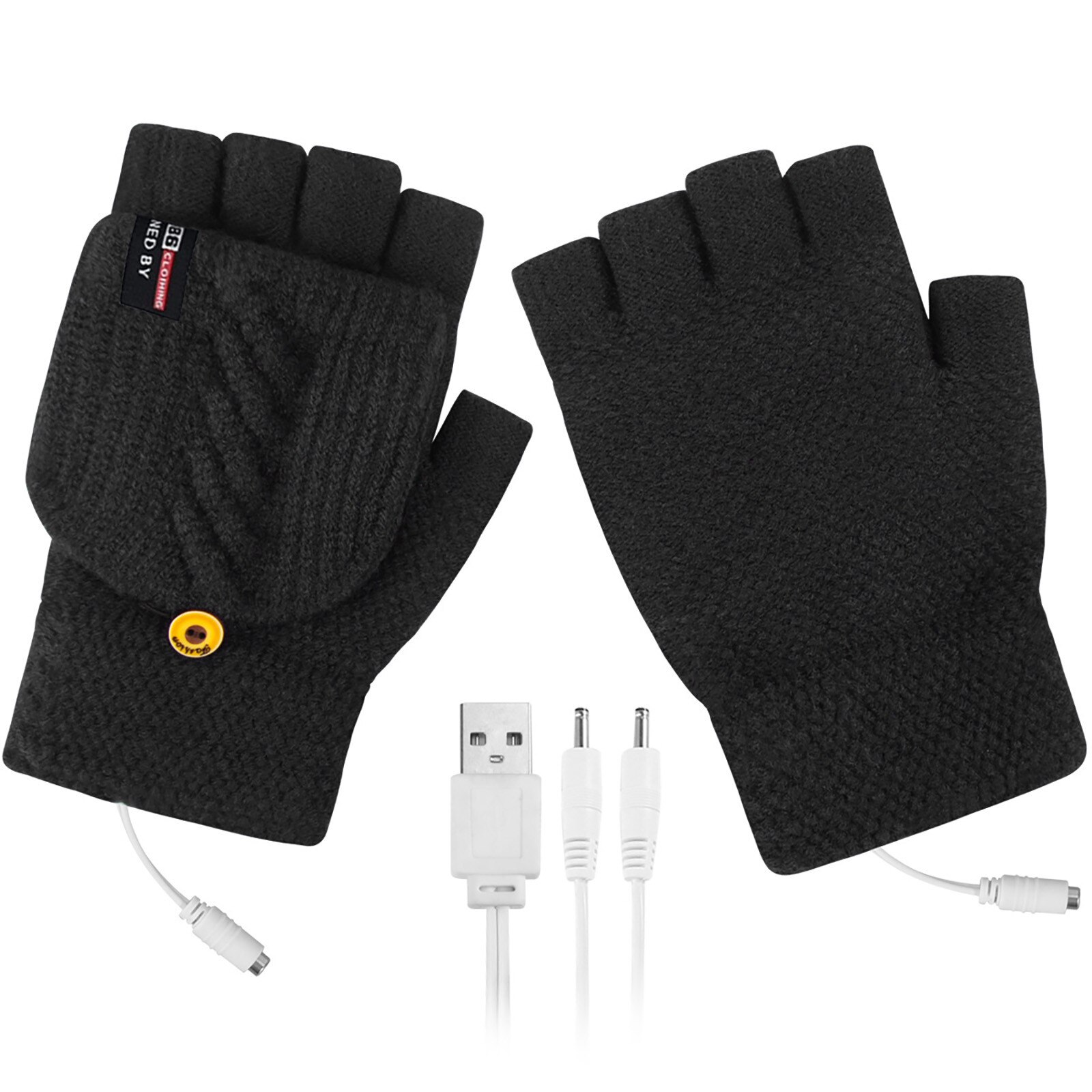 Verwarmde Handschoenen Winter Elektrische Verwarmde Handschoenen Outdoor Winter Warmer Gebreide Oplaadbare Batterij Wanten Перчатки С Подогревом