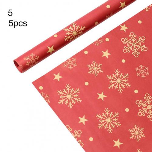 Tear Resistant Smooth Surface Versatile Reverse Christmas Wrapping Paper for Birthday: 5