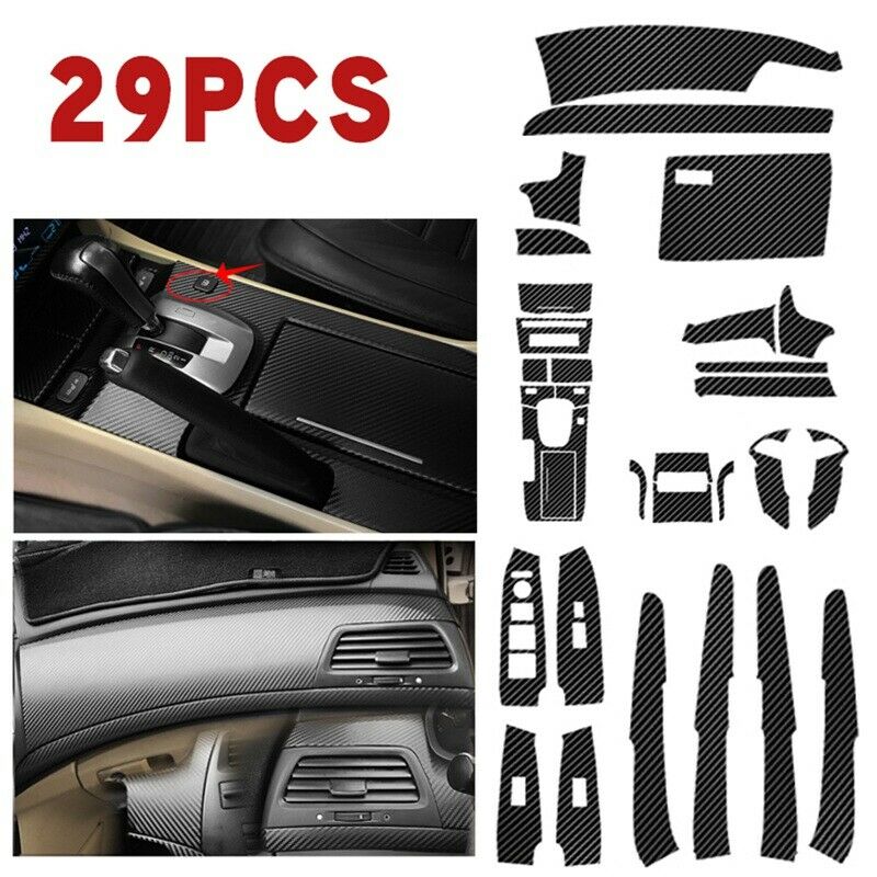 Voor Honda Accord Carbon Fiber Stijl Auto Interieur Kit Cover Trim 29Pcs Auto-interieur Stickers