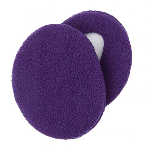 2Pcs Winter Warm Bandless Earmuffs for Women Men Plush Windproof Bandless Ear Muffs Cover Earwarmers Ear Muffs Earlap Warmer: Purple 