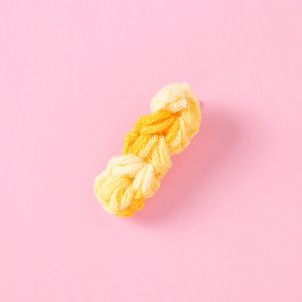 Cute Fabric Children's Hair Accessories Solid Color Wool Sunflower Hairpin Girls Word Clip Ponytail Clip Side Clip: LH073-01