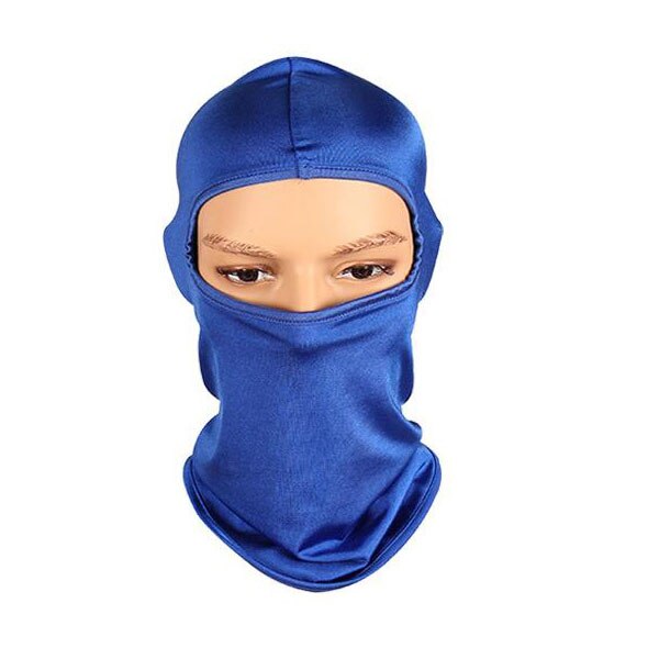 Riding Cycling Full Face Mask Neck Protecting Outdoor Balaclava Full Face Mask Ultra Thin Breathable Windproof: Blue