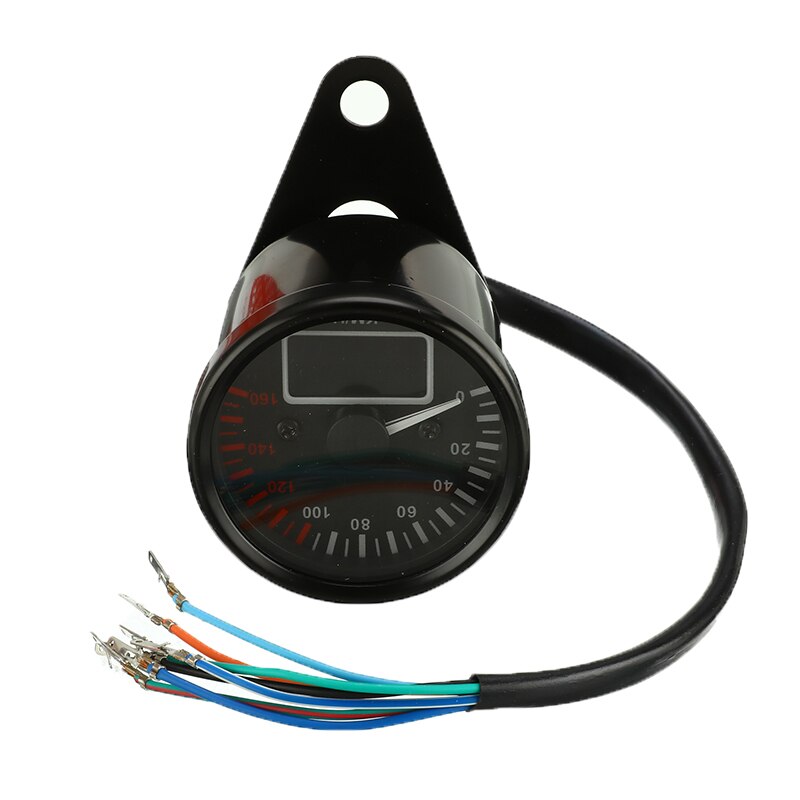 12V Universal Digital Motorcycle Speedometer Odometer Tachometer 160KM Tachometer Odometer Gauge with LED Indicator Light